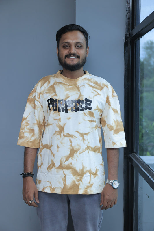 Baggy Fit Tshirt Mustard Brown