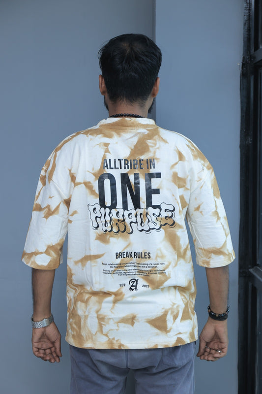 Baggy Fit Tshirt Mustard Brown