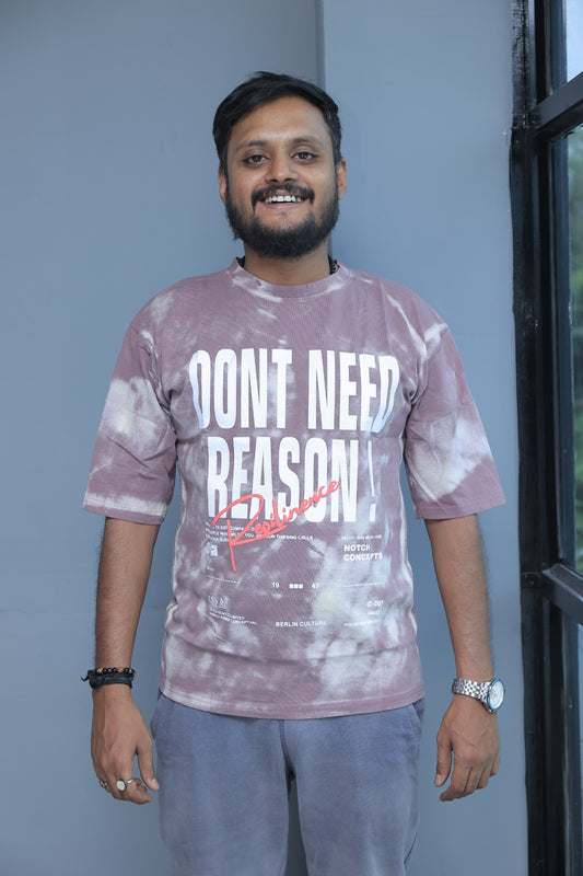 Baggy Fit Tshirt Printed Dusty Rose