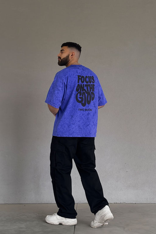 Baggy Fit Printed Tshirt Deep Purple