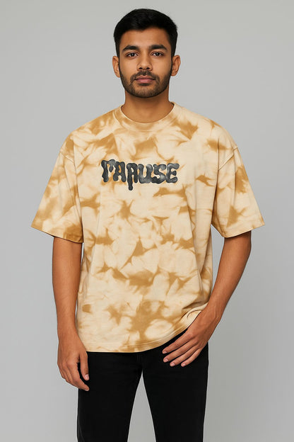 Baggy Fit Prined Tshirt Coffee