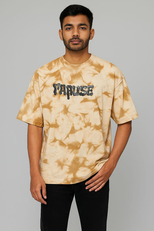 Baggy Fit Prined Tshirt Coffee