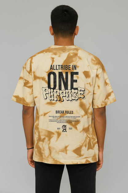 Baggy Fit Prined Tshirt Coffee