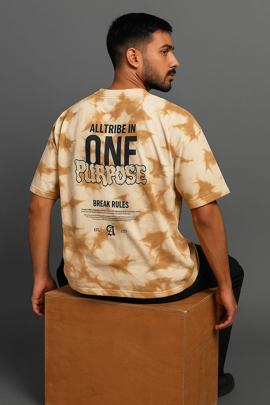 Baggy Fit Prined Tshirt Coffee