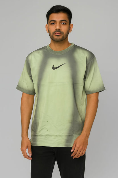 Baggy Fit Prined Tshirt Light Green