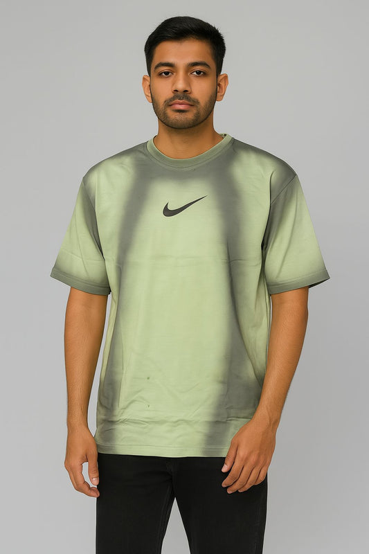 Baggy Fit Prined Tshirt Light Green