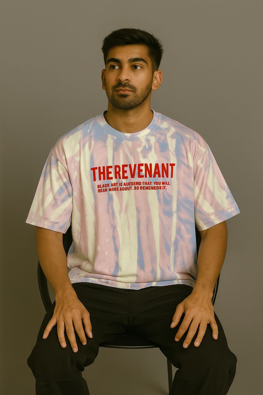 Baggy Fit Prined Tshirt Lavender