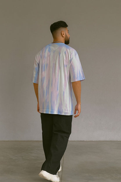 Baggy Fit Prined Tshirt Lavender