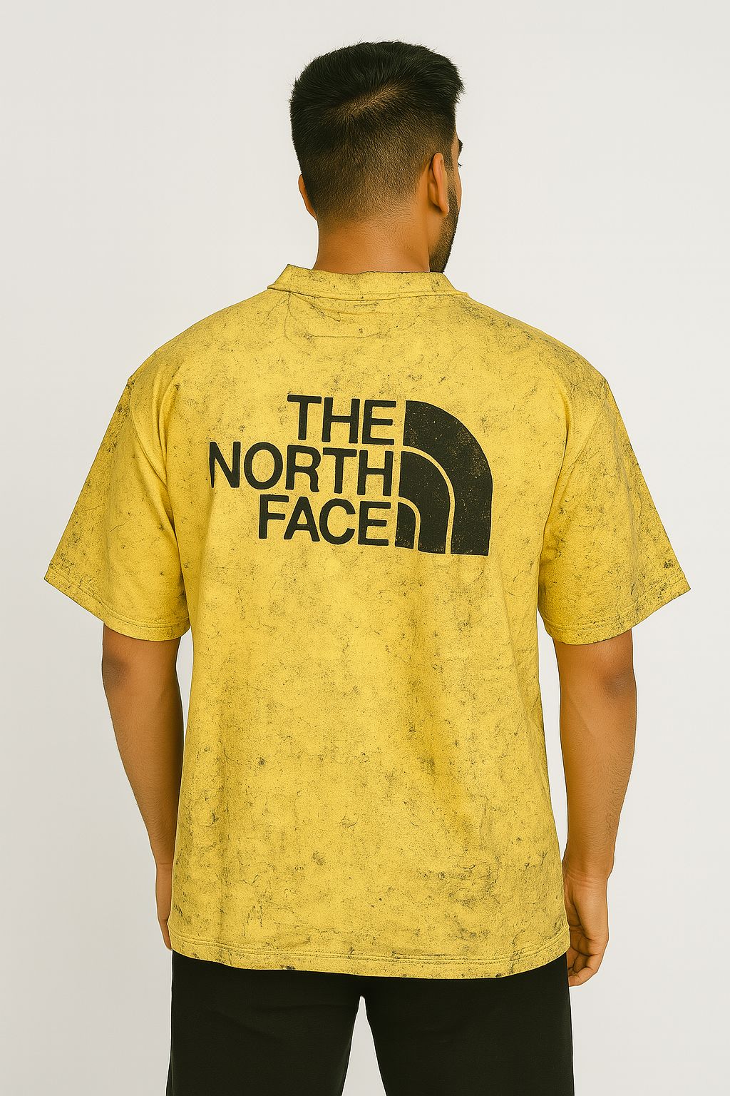 Baggy Fit Prined Tshirt Mustard Yellow