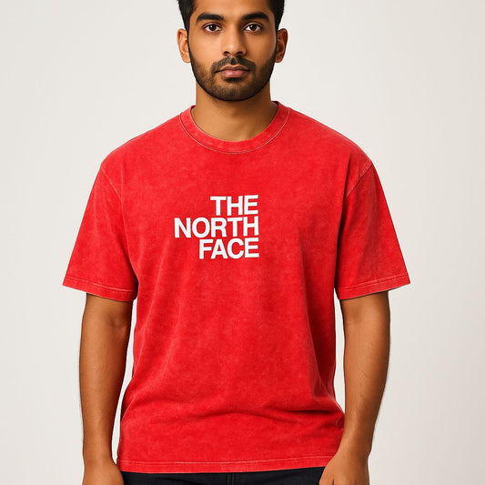 Baggy Fit The North Face Tshirt Red