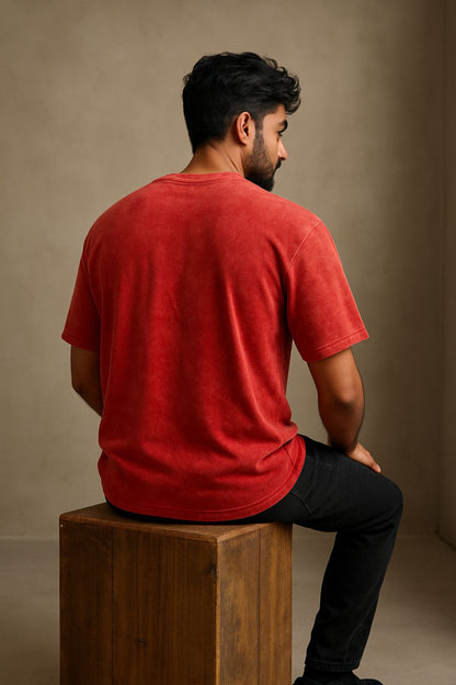 Baggy Fit Monkeys Tshirt Red