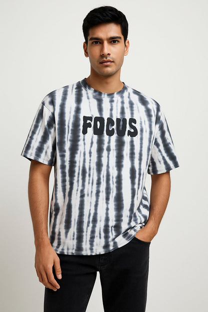 Baggy Fit Prined Tshirt White, Grey