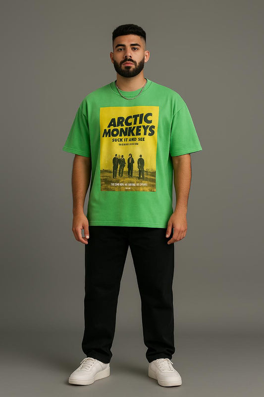 Baggy Fit Monkeys Tshirt Green